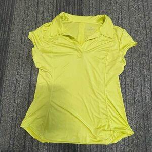 Athleta Bright Yellow Short Sleeve Polo